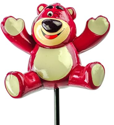 Christmas Inspirations Gartenstecker Lotso Teddybär Disney Pixar Toy Story Blumenstecker 34 cm, dekorative Gartendekoration für Blumenbeet Rasen oder Blumentopf Outdoor Deko Figur