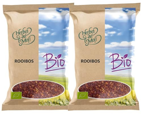 Pack 2 Té Rooibos Herbes del Molí Bio 60 g, infusión ecológica a granel sin teína, sabor suave y ligeramente dulce, ideal para cualquier momento del día, 120 g totales