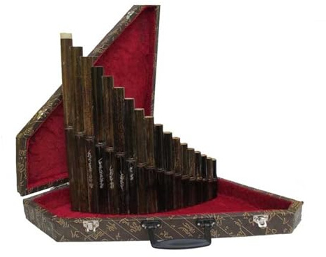 Panflöte Instrument Panflöte Mit 22 Pfeifen In G- Und C-Dur Instrument Auf Leistungsniveau Für Erwachsene Anfänger(18-hole C-key panpipe with hard case)