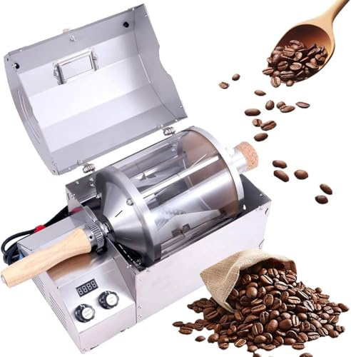 Electric Coffee Roaster Machine for Home, 400g Direct Fired Heating Nut Roaster, Coffee Bean Roasting and Grain Drying Appliance