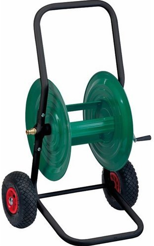 Papillon Avvolgitubo in Metallo 80mt - Carrello - con Ruote Pneumatiche - Tipo Pesante -