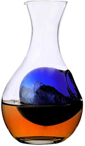 Creative Glass Wine Bottle Blue Thumb Hole Sake Glass Ice Jug Hamster Nest Cooling Room 300/450/520ML (300ml)