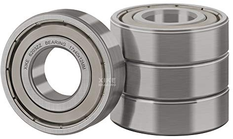 XiKe 6203ZZ Rillenkugellager 17x40x12mm 4er-Pack Wälzlagerstahl | Beidseitig abgedichtet (2Z), ABEC-3, werksgeschmiert, reibungs- und geräuscharm, kostengünstig, für trockene Umgebungen