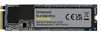 Intenso 500GB M.2 SSD PCIe Premium, bis zu 2100 MB/s, Festkörper-Laufwerk (PCI Express Gen.3x4 NVMe 1.3, Solid State Drive)