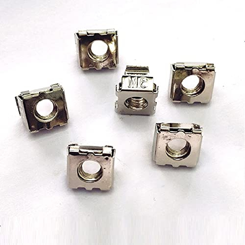Cfty Sicherungsmutter M4 M5 M6 M8 M10 Stahlquartett Schwimmmutter Kassette Elastische Gehäusekarten Käfigmuttern Schrank Rack Montage Mutter (10 stücke)(M5)