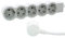 LEGRAND Regleta de enchufes, Enchufe múltiple con 5 Tomas de Corriente, Cable 1,5m, Color Blanco/Gris Claro 694555
