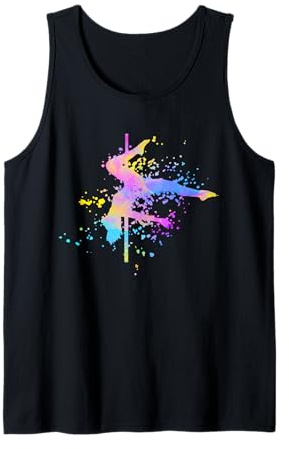 Poledance Bar Pole Dance Fitness Paint Splash Damen Tank Top