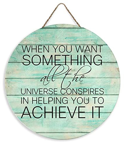 by Unbranded Willkommensschild für die Haustür You Can't Do It That's The Biggest Lie On Earth - Türhänger mit Sprüchen vorne Veranda Dekor rund Holzschild Vintage 30 x 30 cm