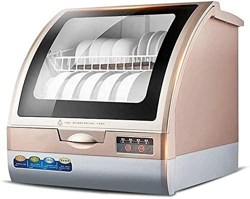 ksamwjf Lavastoviglie da Tavolo 6 coperti, lavastoviglie a Libera Installazione per la casa a efficienza energetica, fabbisogno idrico di 5 Litri, Cesto Porta stoviglie Extra