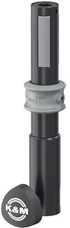K&M 21444 Easy Lock Adapterhülse für Boxenfüße, schwarz, Stahl, 27 cm - mit Spreizdorn für Rohre von Ø 3,5-3,7 cm