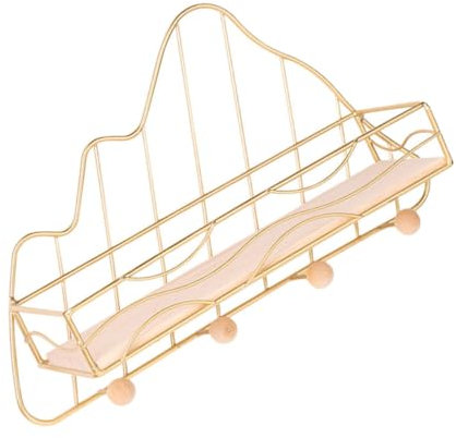 TOVINANNA 1stück Goldene Wandregal Mit Multifunktionalität Dekorativer Aufbewahrungshalter Für Bad Küche Und Schlafzimmer Eisenkonstruktion Installieren Und