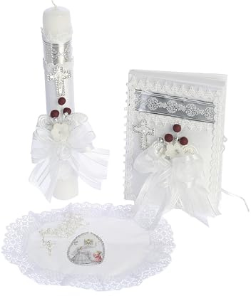Holy First Communion Candle Set for Girl - Velos de Primera Comunión para Niña - Belas para Primera Comunion English