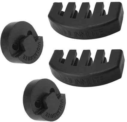 4-teiliges Violin-Dämpfer-Set aus Gummi 2-teilig im Krallenstil und 2-teilig rund für Anfänger