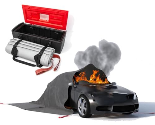 zklaseot Welding Blankets, Automobile Fireproof Cloth Flame Retardant Cloth Fire Blanket Car Cover Fire Blanket For Car Electric(4x6m)