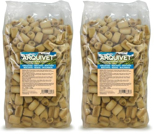 Arquivet Biscuits Cookies pour Chiens Rolls 1 kg (Lot de 2)
