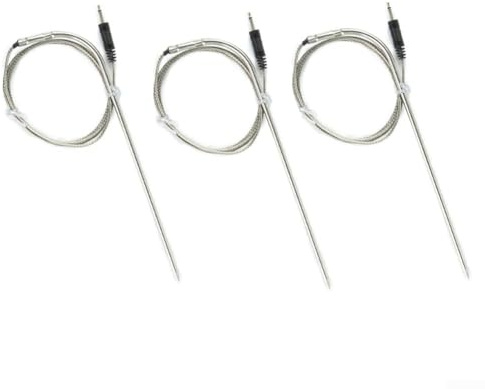 3 Pcs Thermometer Replacement Penetration Probe Replacement Probe for Barbeque Thermometer Meat Cooking Temperature Control