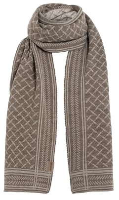 KNIT FACTORY - Dusk Schal - Strickschal für Damen und Herren - Bequemer Schal mit Wolle - Herbst- & Winterschal mit Karomuster - Hochwertige Qualität - 200x35 cm