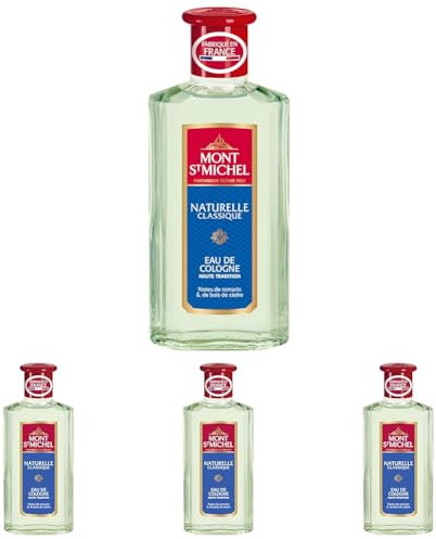 Mont St Michel - Parfumeur depuis 1920 - Naturelle classique Eau de Cologne Haute Tradition - Parfum Authentique - Le flacon de 250ml (Lot de 4)