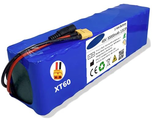 48V 30Ah E-Bike Akku für 150W 200W 500W Elektrofahrrad Scooter Motor E-Bike Lithium-Ionen Akku Lectric Bike Battery Pack mit 54.6V 2A Ladegerät
