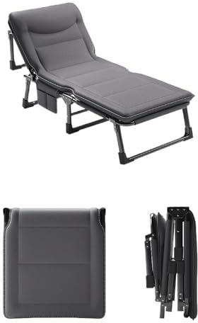 IXMLDAXD Klappbett, Tragbares Bett for Outdoor-Camper, einfacher multifunktionaler Loungesessel for die Mittagspause