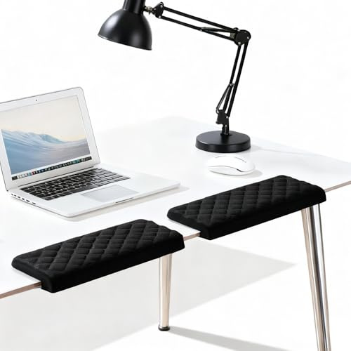 2 pcs Keyboard Wrist Rest, Memory Foam L-Shaped Wrist Rests Ergonomic Keyboard Wrist Support with Non-Slip PU Base for Table Edge Support