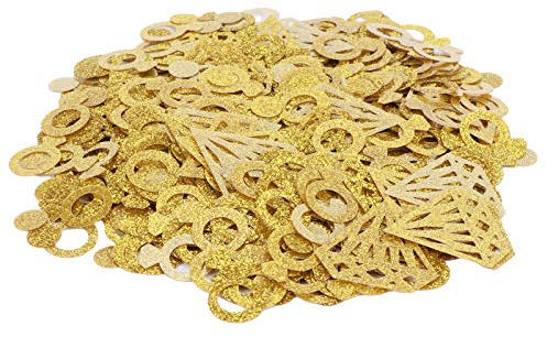 Kuuleyn Ring,Shape Sequin Confetti Paper,Engagement Party Wedding Party Decoration Exquisite Craftsmanship Machine Cut Fine Smooth Tables Cakes Photo Backdrops