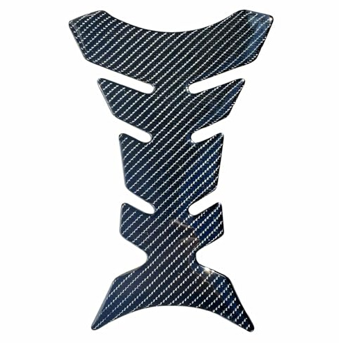 Cyberwork Protezione per Serbatoio Moto, Adesivo per Moto, Adesivo Universale per Serbatoio, Fibra di Carbonio Nera 5D, 21 x 14 cm, Resistente alla Pioggia e al Sole