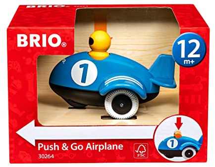 BRIO 30264 Push & Go flygplan | Push & Go Airplane 2 del. För barn från 12 månader.