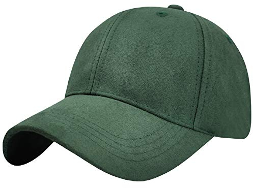 Tuopuda Baseball Cap Herren Damen Sport Kappe 6-Panel Unisex Basecap Outdoor Retro Mütze Reine Farbe Baseboard Baseballkappe Verstellbar einfarbige Baseballmütz Basecap Sommer Trucker Hut, Dunkelgrün