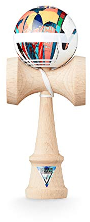 KROM - Kendama Pro NOIA 4 - Bilboquet Japonais Original - Jouet en Bois pour Adulte et Enfant - Pack : Ficelle de Rechange + Stickers offerts