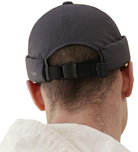 UNDERCONTROL Chapeau de pêcheur sans Bord coloré en Nylon Supplex UPF 40 Hydrofuge pour l'été, Revers roulé, sans visière, crâne, Docker, Casquette à Boucle Tactique