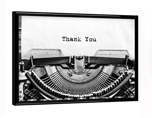 artboxONE Poster mit schwarzem Rahmen 18x13 cm Typografie Vintage Schreibmaschine I - Bild Vintage
