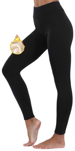 Merlvida Legging Polaire Femme Hiver Pantalon Thermique Chaud et Doux avec Toison Extensible Collant Polaire Taille Haute Épais en Laine de Leggings pour Femme Automne Hiver