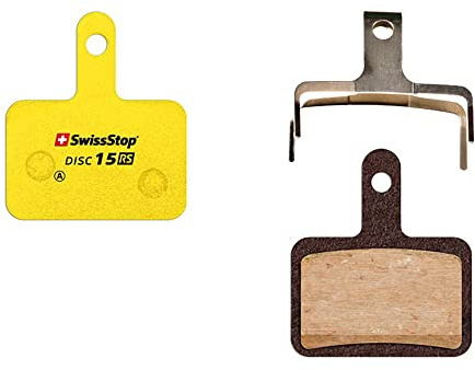 SwissStop RS Bicycle Disc Pads Model D15 for Shimano / TRP / Tektro / Quad Brake Calipers, Yellow