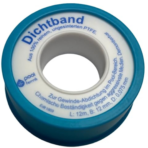 Dichtungshelden Schluss mit Zugluft im Haus Dichtband für den Pool Bereich - Gewindeabdichtung - 100% reines ungesintertes PTFE