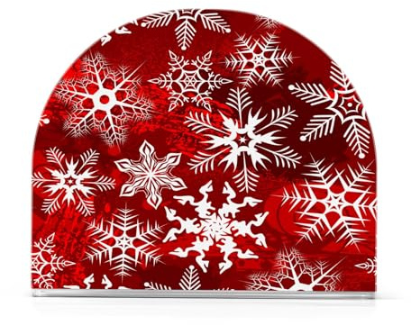 Servilletero de acrílico transparente con diseño de copo de nieve de Navidad, soporte para servilletas de papel, dispensador de mesa de comedor para cocina, restaurante, decoración del hogar,