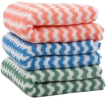 GUYANA Scrub Mommy Paño de Limpieza de Microfibra, paño, Toallas de Cocina de Limpieza absorbentes, Productos de Limpieza del hogar, 3 uds. Bayetas (Color : Mixed color25x25cm)