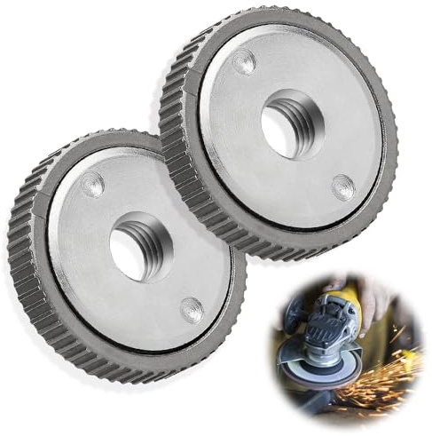 Riisoyu Écrou de Serrage Rapide M10, 2 Pièces L'Écrou De Serrage Rapide SDS Clic M10 Convient À Toutes Meuleuses Angulaires avec Filetagem 14 pour toutes meuleuses d'angle AEG, Dewalt, Flex, Hitachi