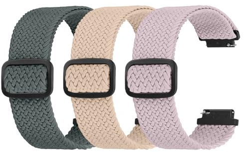 Ecogbd Elastic Nylon Replacement Strap 16mm 18mm 20mm 22mm, Quick Release Watch Straps, Soft Fabric Adjustable Breathable Sport Strap Women Men