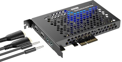 ezcap Dual 4K HDMI Video Capture Card, USB 3.1, Plug and Play, Compatible with Windows/macOS/Linux, Ideal for Dual Camera Live Streaming, Recording, and Gaming
