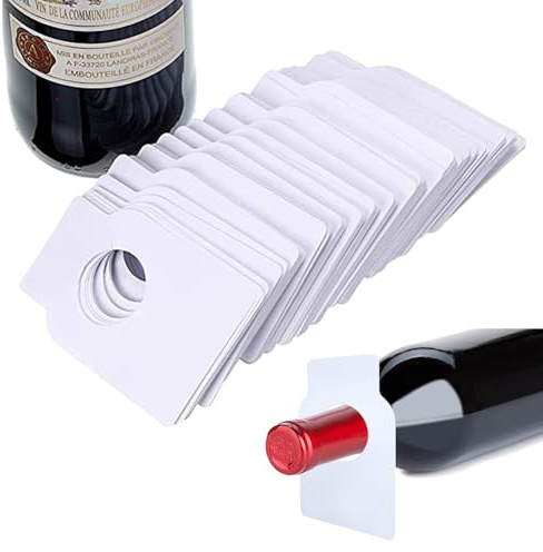 Etiquetas Botellas Vino Papel Etiqueta,etiquetas de regalo de cuello de botella de vino de doble cara para colección de bodega,Decoración Personalizadas Escribir Cuello Botella Marcar Precio,100PCS