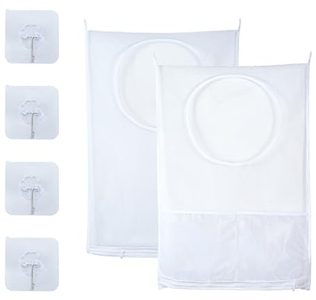 Wäschesammler zum Aufhängen, 76,2 x 50,8 cm, Hängekörbe für Wäsche, wandmontierter Wäschekorb für schmutzige Kleidung, Organisation und Aufbewahrung (2)