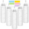 TTYSHIP® 5 Pezzi Bottiglia di Condimento in Plastica, 340ml Bottiglia Squeeze di Plastica con Coperchio, Bottiglia di Salsa per Ketchup, Senape, Mayo