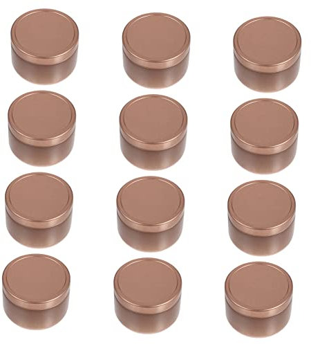 BEBEMOKO 12pcs DIY Candle Tinplate Jars Candle Making Tins Lids for Storage Decor