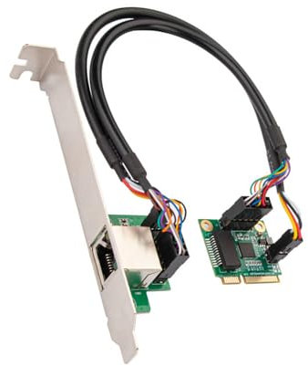 NIHENHAO Carte réseau PCIe Gigabit Ethernet 2,5 Gbit/s à port unique 10/100/1000 M/2,5 Gbps pour serveurs