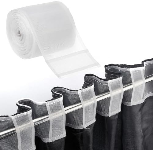 JOZMMZEOOA Fettuccia per Tende,Cucire Anelli Tende 10 CM X 10 M Multifunzionali Nastro Tende Generale Fettuccia Pieghe Tende Fettuccia Onda,per Cucire Nella Produzione Tende Arazzi Altri Mobili