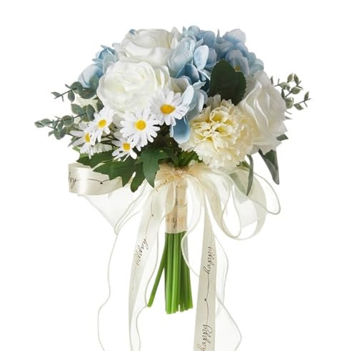 WJIAYAO Brautstrauß Künstlich 1 PCS Hochzeit Brautstrauß Brautstrauß Werfen Hochzeitsstrauß Jahrestag Brautparty Hochzeitsfeier Blumen halten