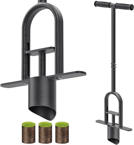 Benelabel Plantoir à Bulbes, Outil de DéSherbage de Jardin 87cm Plantoir pour Tulipes 11.5cm Profondeur Accessoire Jardinage Bulbes avec Dégagement Automatique du Sol pour Les Sols Compactés