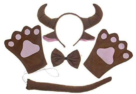 LIFKOME Kuh-zeug Tierkostüm-requisiten Cosplay Viehohr-stirnband Performance-kostüm Für Jungen Und Mädchen