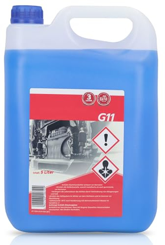 SAMETRUCK G12 / G11 Kühlerfrostschutz -80°C 5L Kühlflüssigkeit Konzentrat Antifreeze LKW PKW (G11 (Blau), 5L)